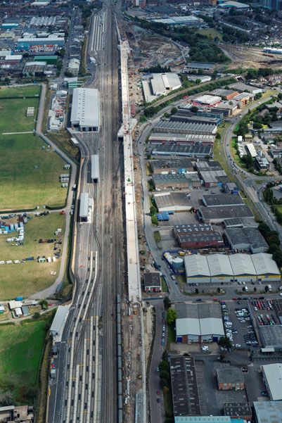 Aerial view of Reading Viaduct 