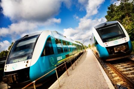 Arriva Skandinavien has 29 Alstom Coradia Lint 41 trains and has ordered another 12 trains that are to be delivered over the next six months. The first trains were delivered in 2004 and all trains were delivered on schedule – a first in Danish railway history.