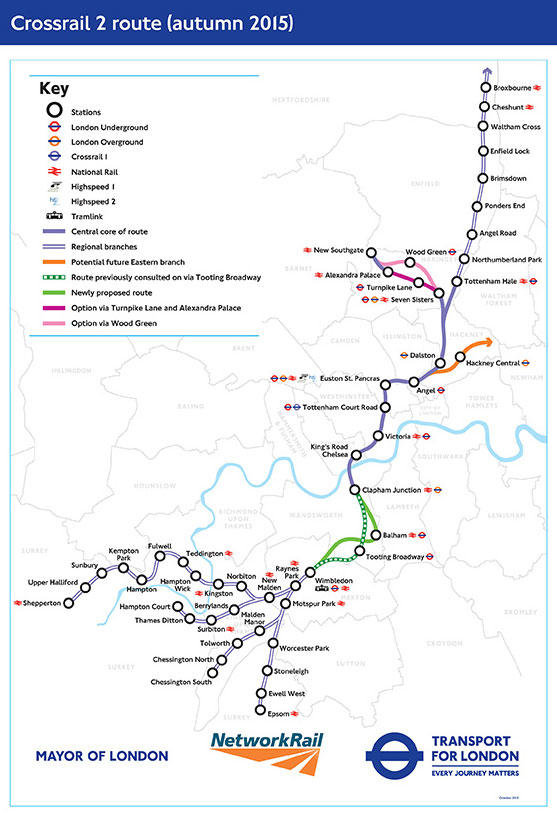 Crossrail-2-route