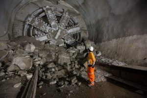 Crossrail tunnelling machine breakthrough at Liverpool Street