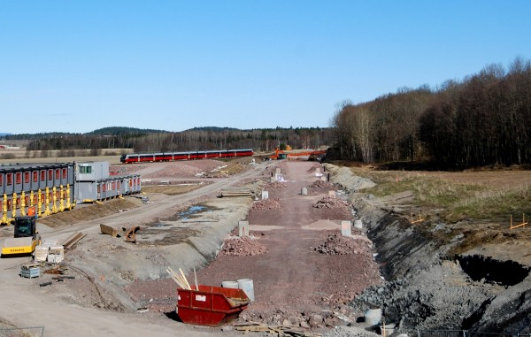 Construction between Barkåker and Tønsberg on the Vestfold line is in full progress. The section will be completed in the autumn of 2011.