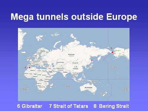 Figure 3 Extremely long railway tunnels outside Europe under construction or design