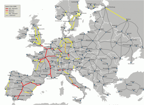 Figure 4 Trans-European Railway Network (TEN-Rail) as per 2009 Copyright: Bernese media