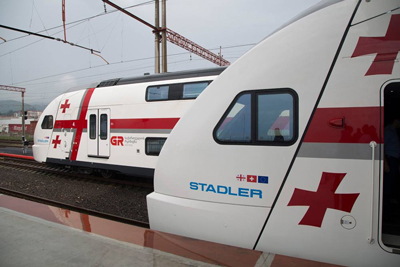 Georgian Railway begins operation of Stadler Kiss double-deck EMUs