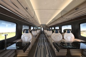 Hitachi Rail Europe conceptual high speed train interior FirstClass