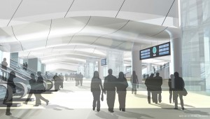 An artist's impression of London Bridge's new concourse on completion of the scheme. 