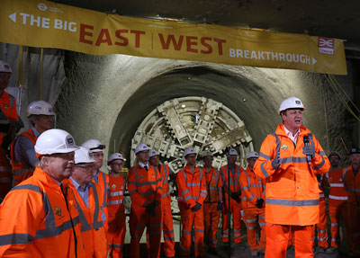Prime Minister and Mayor of London celebrate completion of Crossrail's tunnelling marathon