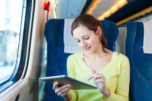Rail passengers spend half their journey time online