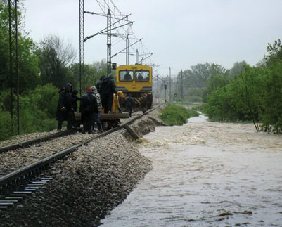 Serbian Railway Floods