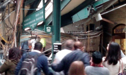 Train crashes into Hoboken station New Jersey