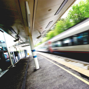 Train through station