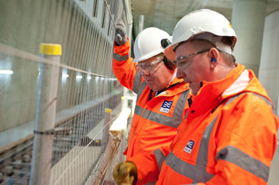 Transport Secretary views progress on Crossrail construction