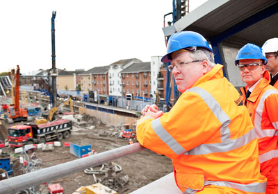 Transport Secretary views progress on Crossrail construction