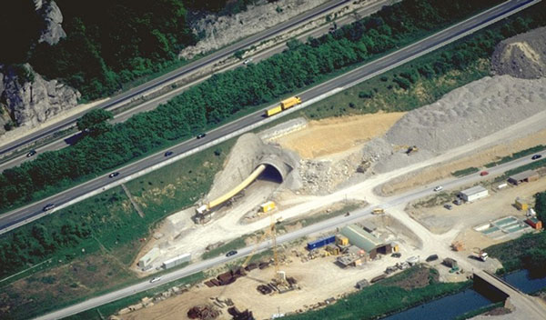 Figure 3: Irlahull north portal where the line passes under the A9 motorway