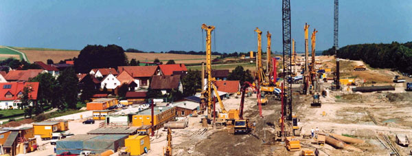 Figure 4: Bored piling work at Offenbau tunnel