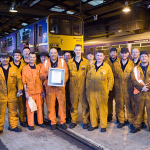 Northern Rail's team at Heaton Traincare Maintenance Depot with RISAS accreditation