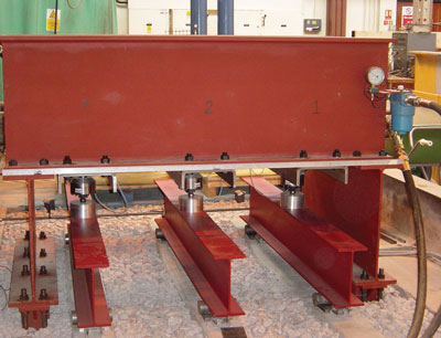 Figure 1: Full scale 3-sleeper rig witha realistic trackbed construction