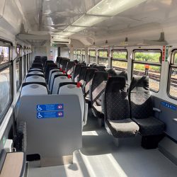 The Class 153 refurbished interior. 