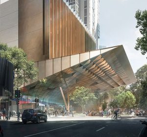 Concept of Street level view of Albert Street main entrance