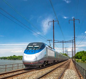 Acela Express in northeast Maryland.