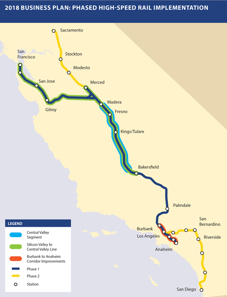 2018 business plan for high speed rail in California