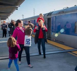 NC by train passengers