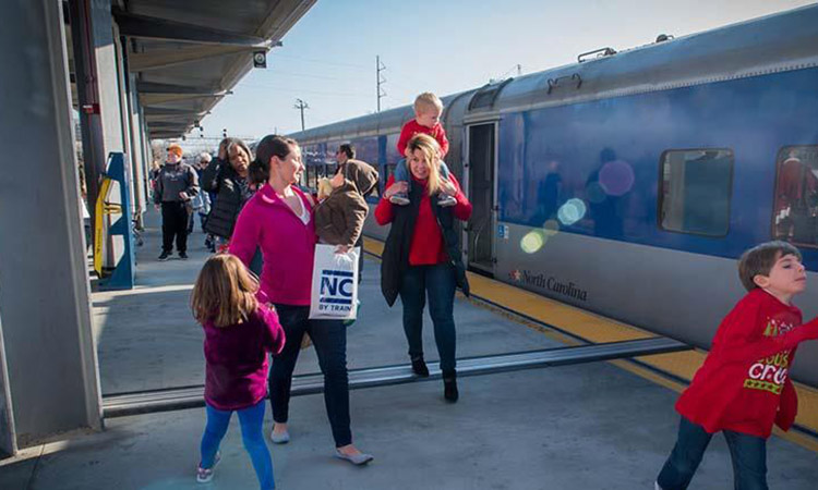 NC by train passengers