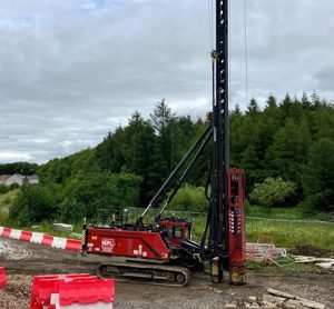 Foundations for new footbridge begin at relocated Hairmyres station