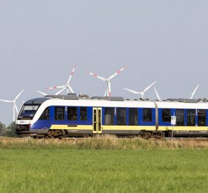 A Coradia Lint regional train for LNVG in commercial service.
