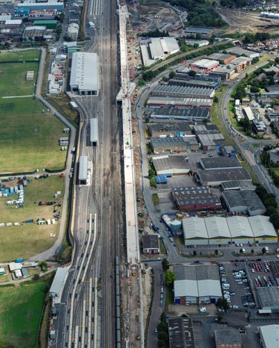 Aerial view of Reading Viaduct
