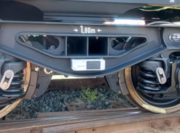 Amsted Digital Solutions Inc. IQ device mounted on bogie