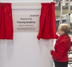 Dame Margaret Beckett, Derby MP, and Nick Crossfield, Managing Director of Alstom UK & Ireland.