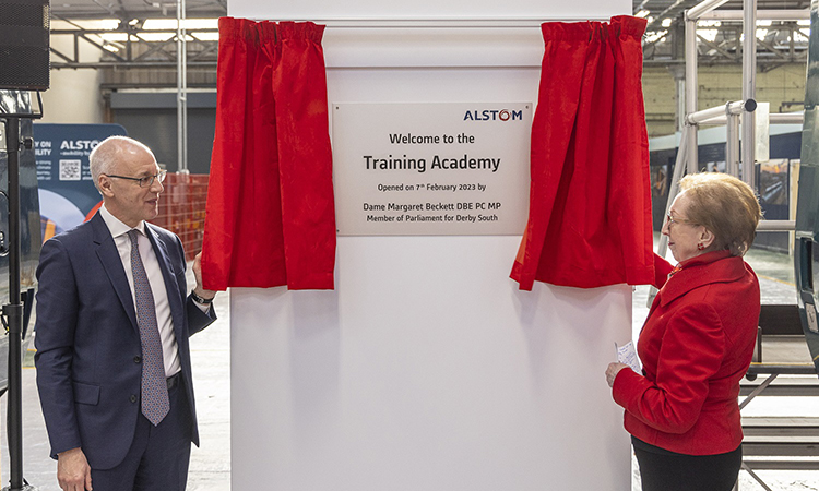 Dame Margaret Beckett, Derby MP, and Nick Crossfield, Managing Director of Alstom UK & Ireland.