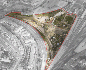 Ariel view of site - Network Rail