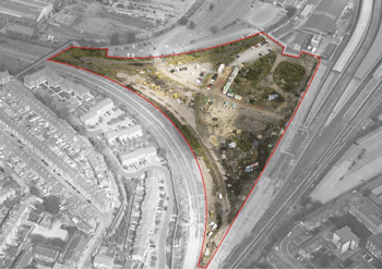 Ariel view of site - Network Rail