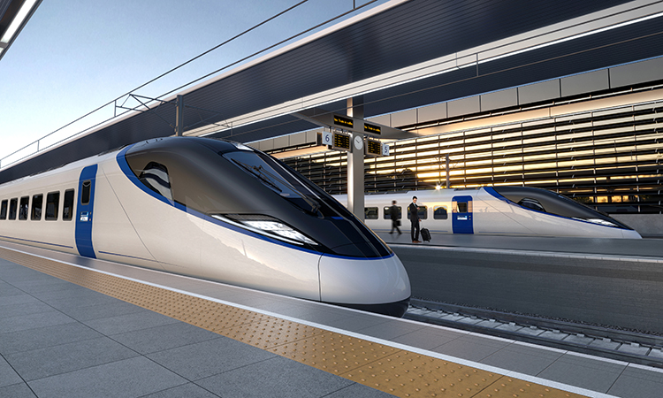 Artists impression of an HS2 train at a platform v2 (1)