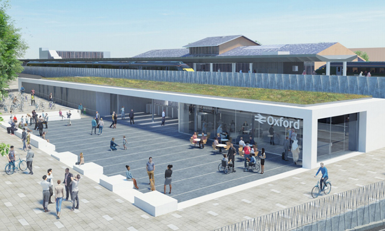 Artist's impression of new Oxford station western entrance