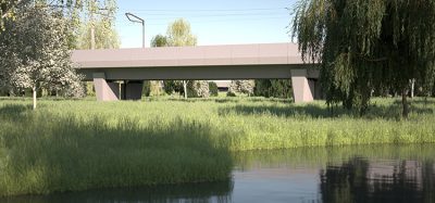 Artist's impression of the Thame Valley Viaduct in ten years time