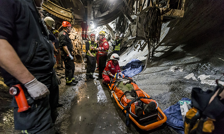 A recovery training exercise under the TBM