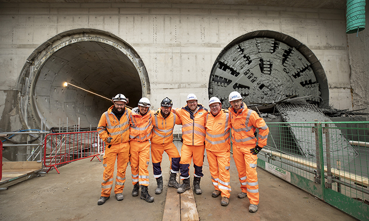 BBV tunnelling team celebrate