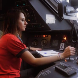 Behind the scenes footage of two Eurotunnel workers