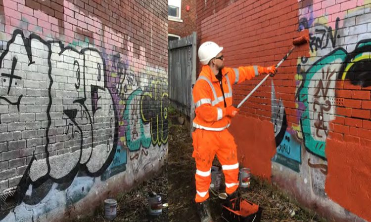 Burley Park graffiti removal