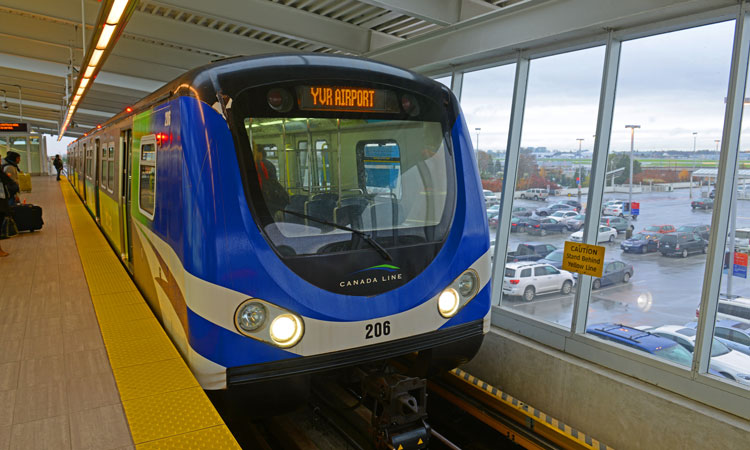 A Canada Line train