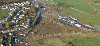 Aerial shot of Carstairs from south