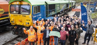 Celebrating HS2's 10 million tonnes of aggregate by rail milestone in Buxton