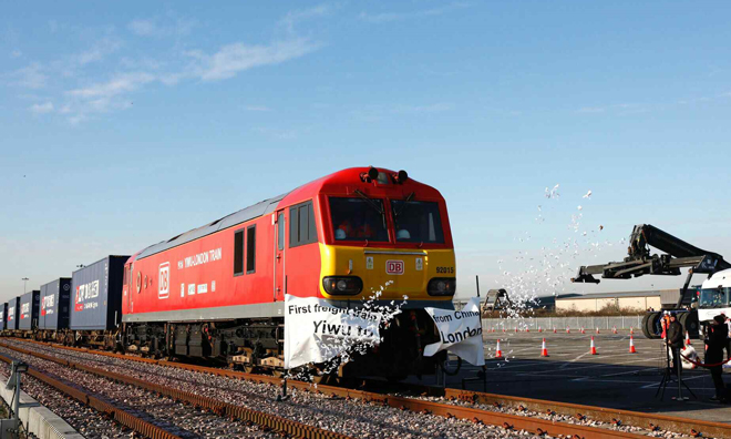 First direct China-UK freight train arrives in London