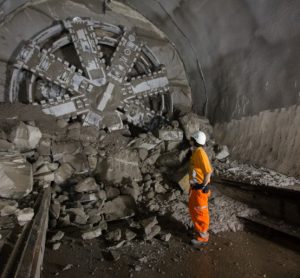 Crossrail tunnelling machine breakthrough at Liverpool Street