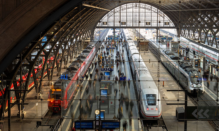 German train station