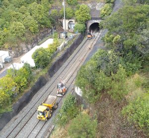 Birdseye view of the maintenance works