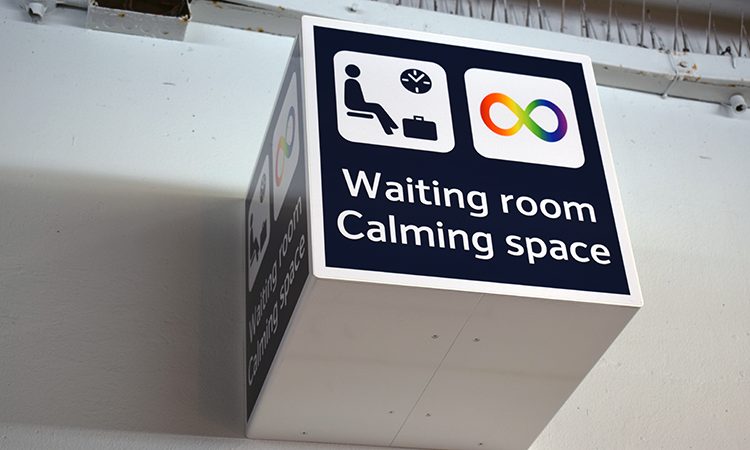 Calming Space sign
